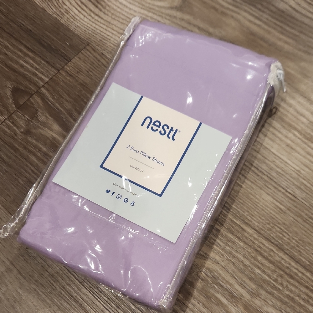 Nestl Euro Pillow Shams - Set of 2 - Lavender